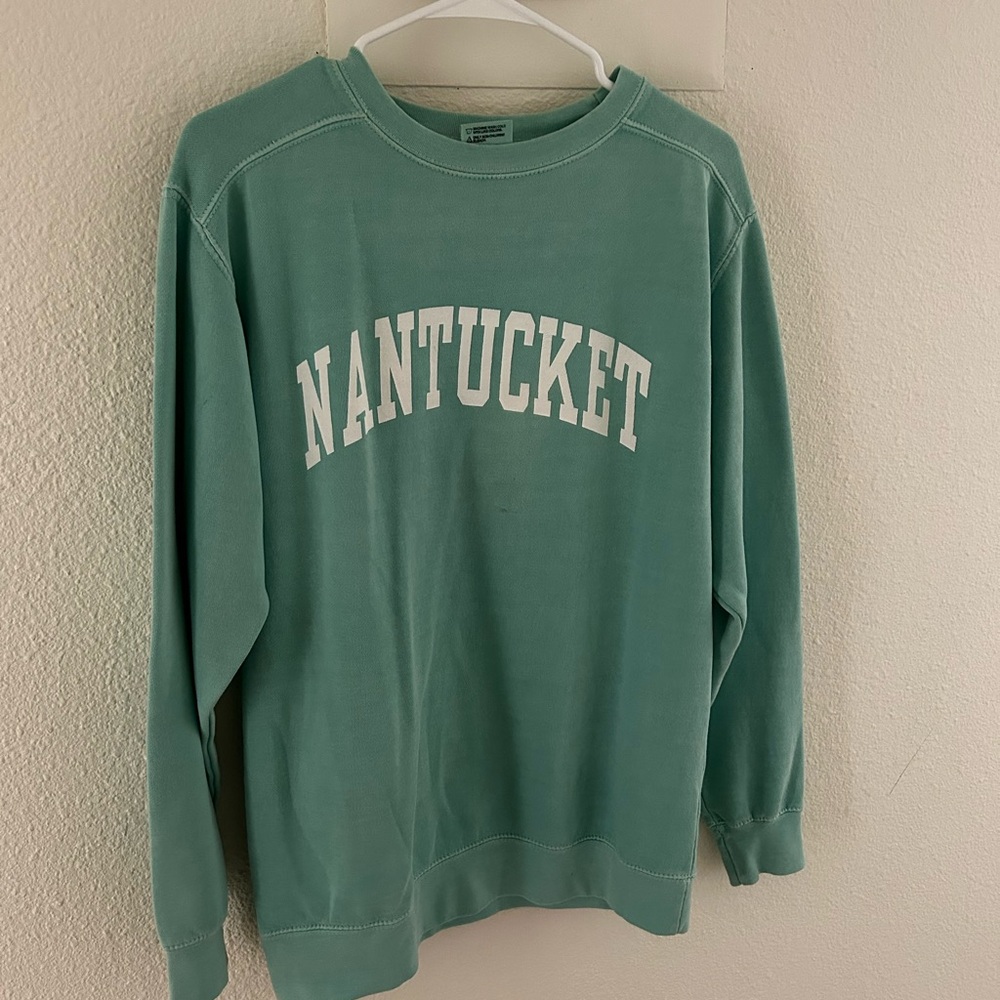 Comfort Colors Nantucket Crewneck Sweatshirt - Bright Green/Turquoise